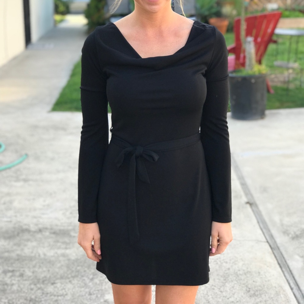 Long sleeve little black dress